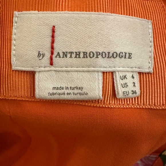 Anthropologie Low Back Printed Midi Dress Size 2 - Picture 7 of 7